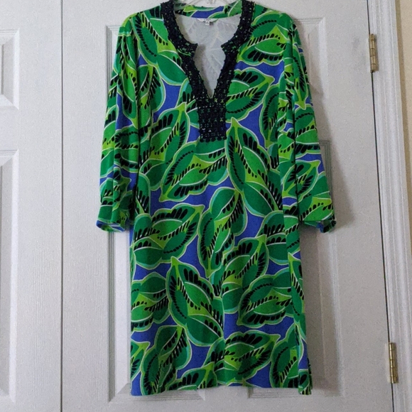 crown & ivy Dresses & Skirts - Crown & Ivy, blue and green knit dress, XL, EUC